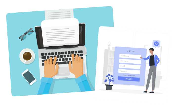 Registrati con i tuoi dati